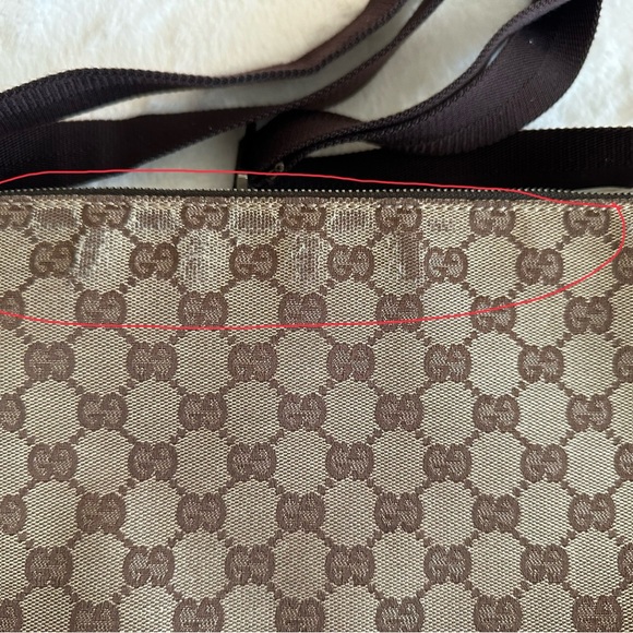 100% Authentic Gucci GG Monogram Canvas Crossbody Bag - Picture 4 of 16